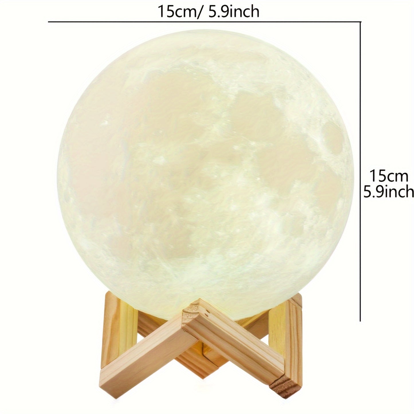 Moon Light 128 Colors: Rechargeable, Dimmable and Decorative Lamp for Unique Gifts