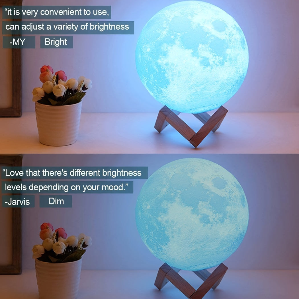 Moon Light 128 Colors: Rechargeable, Dimmable and Decorative Lamp for Unique Gifts