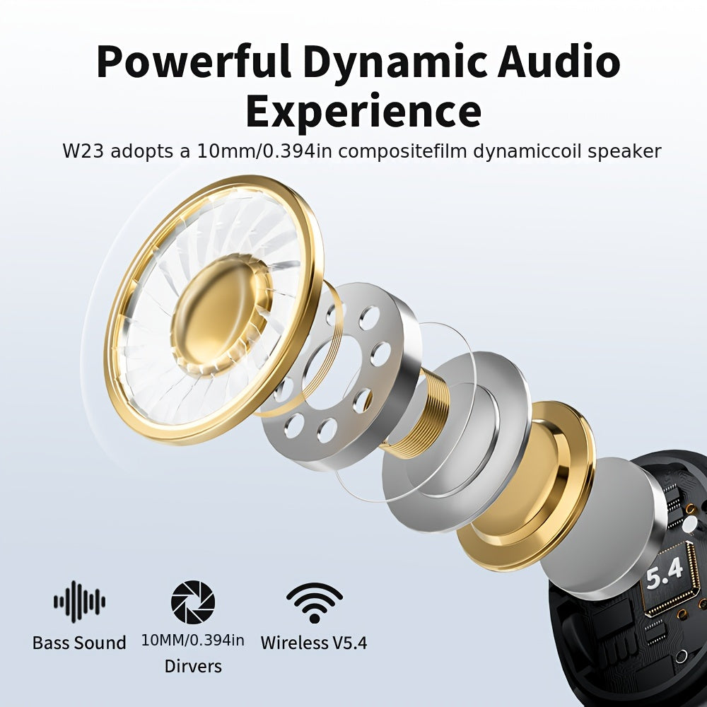 Hi-Fi Sound Wireless Earbuds - 27H Playtime, ANC/ENC Noise Reduction, Touch Control, USB-C Charging, Durable In-Ear Headphones by S SANSUI