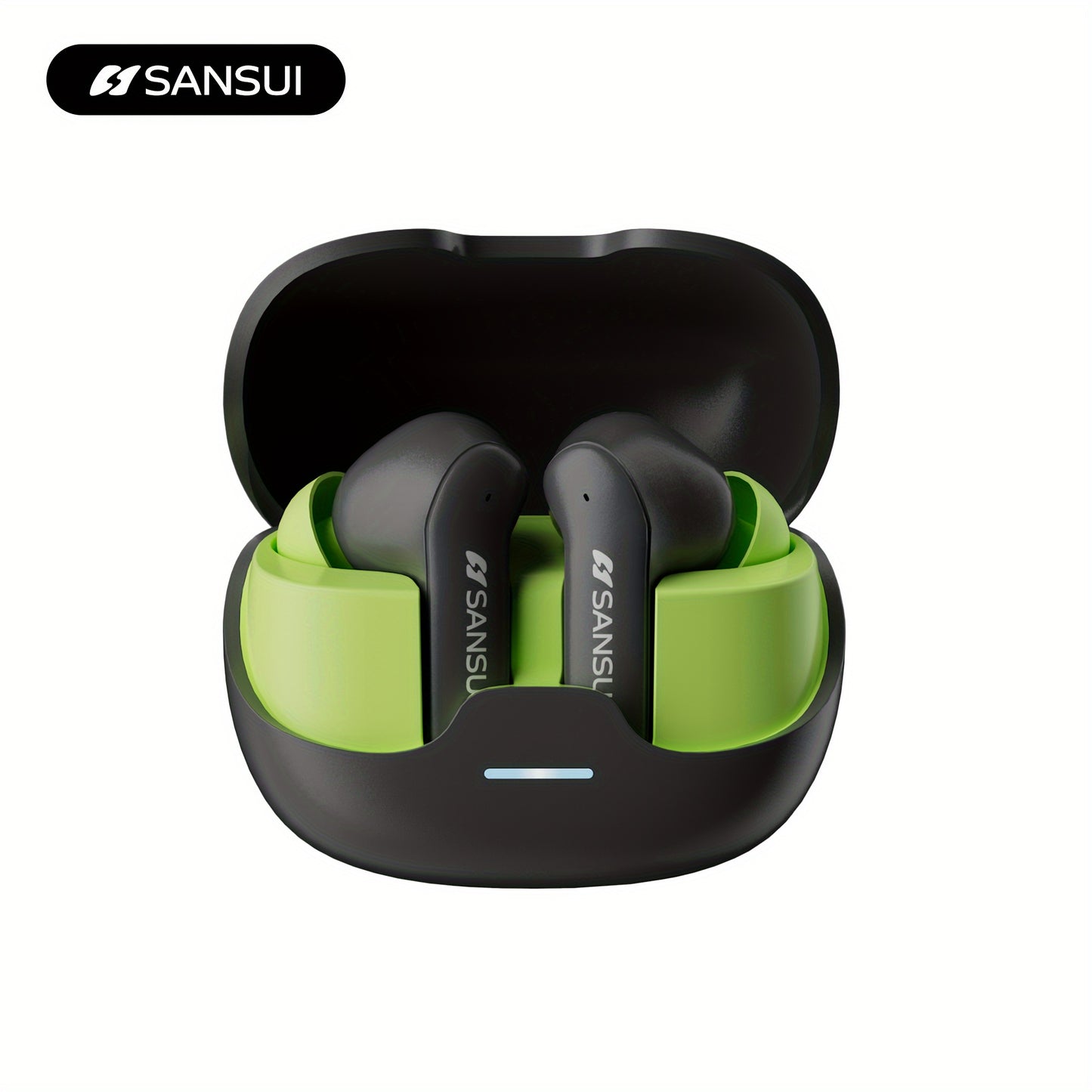 Hi-Fi Sound Wireless Earbuds - 27H Playtime, ANC/ENC Noise Reduction, Touch Control, USB-C Charging, Durable In-Ear Headphones by S SANSUI