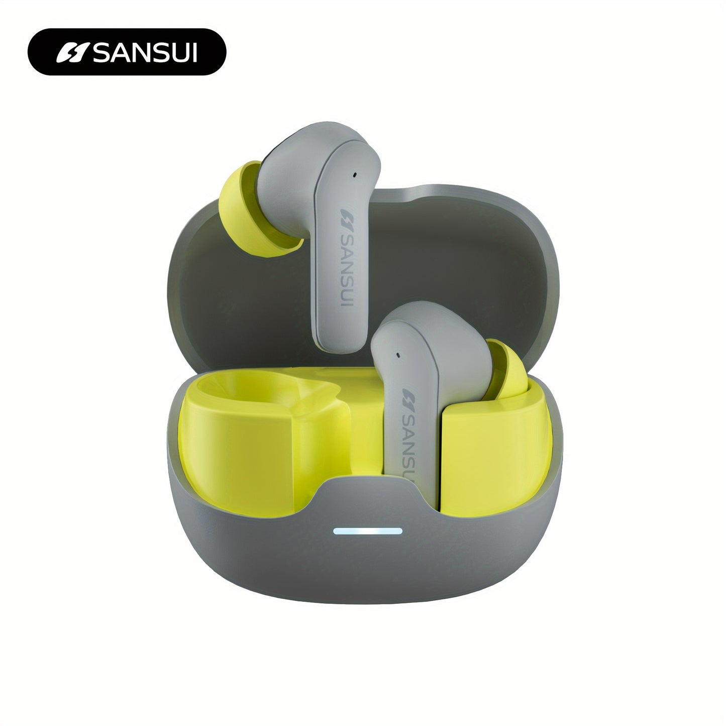 Hi-Fi Sound Wireless Earbuds - 27H Playtime, ANC/ENC Noise Reduction, Touch Control, USB-C Charging, Durable In-Ear Headphones by S SANSUI
