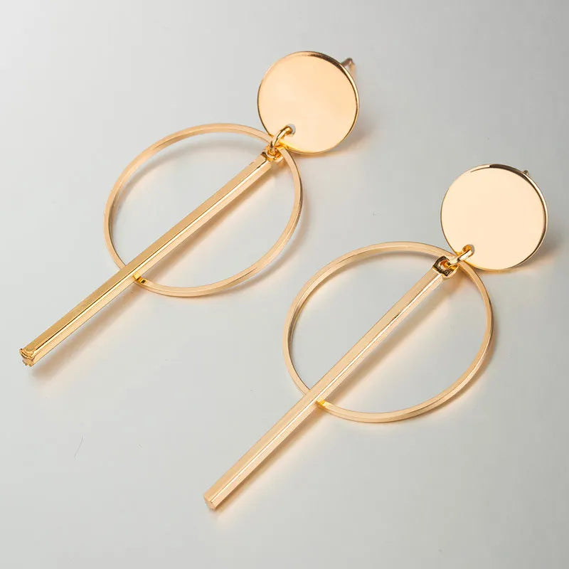 Geometric Clip-On Earrings – No-Piercing Fashion Jewelry for Women