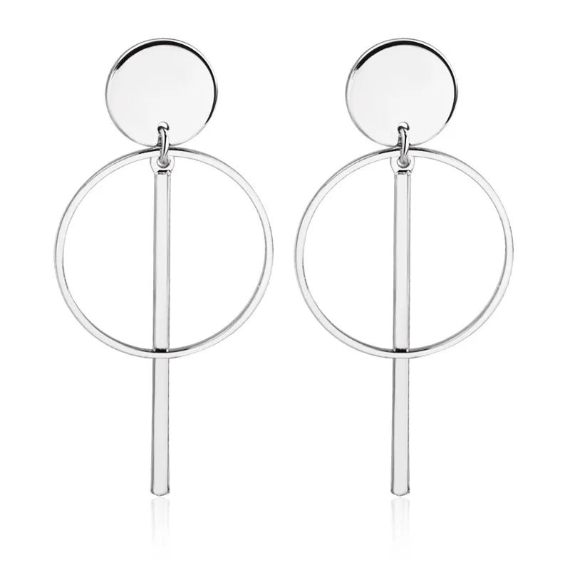 Geometric Clip-On Earrings – No-Piercing Fashion Jewelry for Women