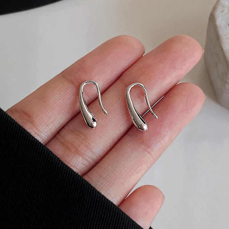 925 Sterling Silver Water Drop Earrings – Simple Retro Party Jewelry for Women