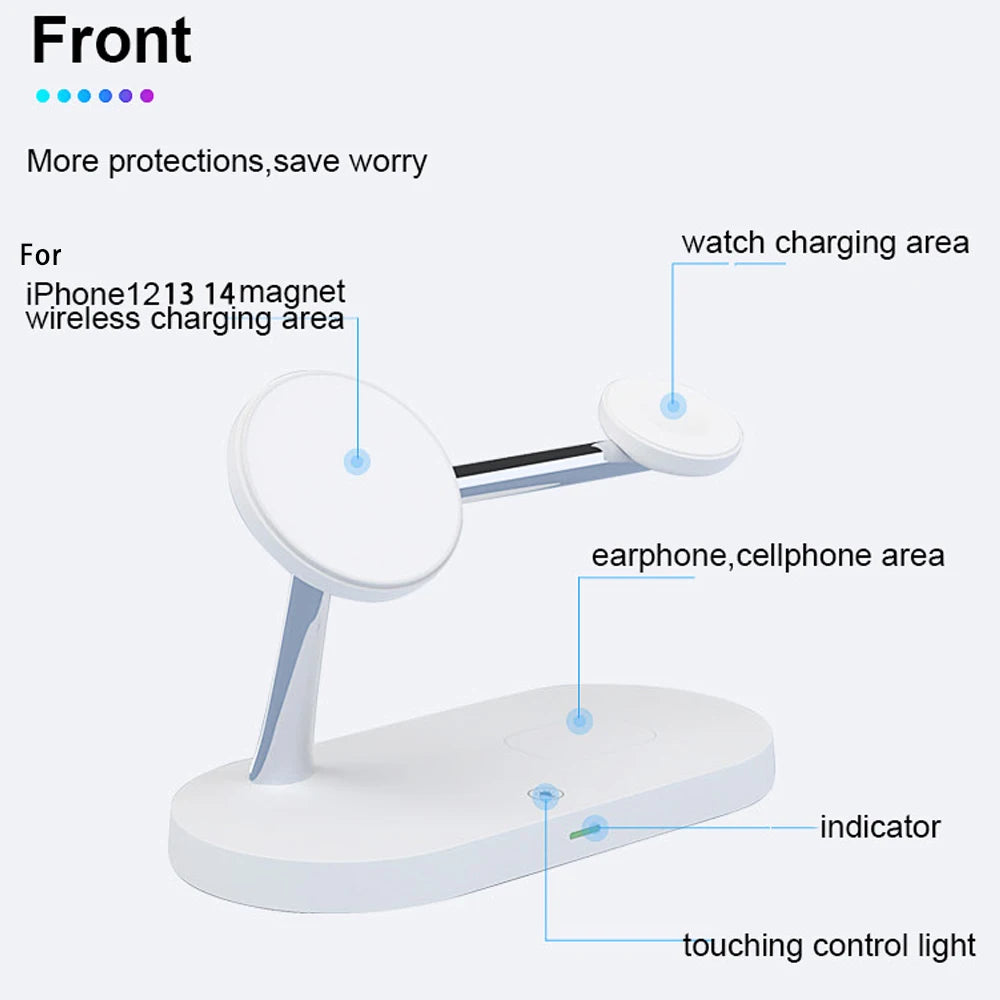 All-in-One Fast Charging Station for iPhone, Apple Watch, and AirPods
