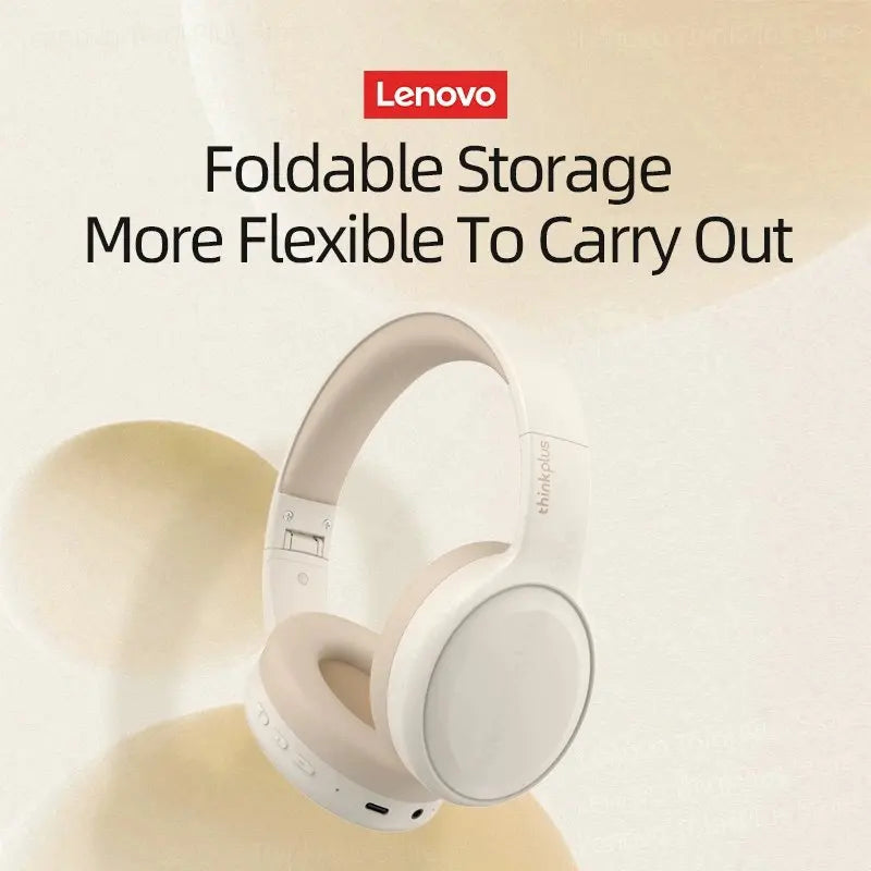 Lenovo TH30 Foldable Wireless Bluetooth 5.3 Gaming Headset with Mic & Long Battery Life