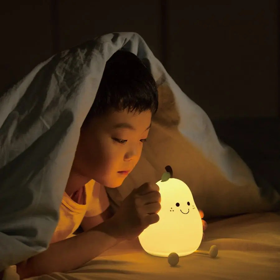 Silicone Pear LED Night Light 7 Colours