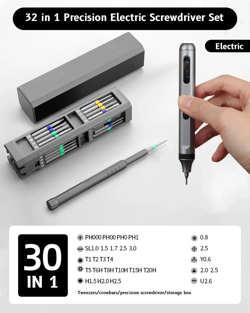 46-in-1 Precision Magnetic Screwdriver Set – Torx, Hex & Phillips Bits