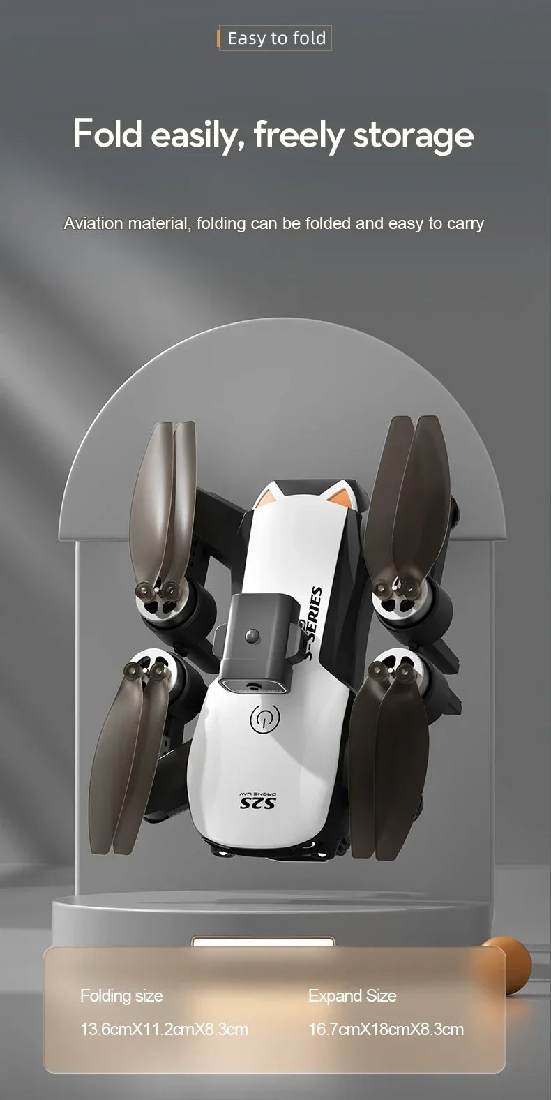 S2S 8K Dual Camera Drone – Professional Aerial Photography Quadcopter