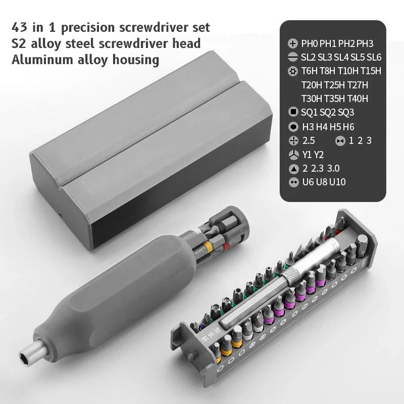 46-in-1 Precision Magnetic Screwdriver Set – Torx, Hex & Phillips Bits