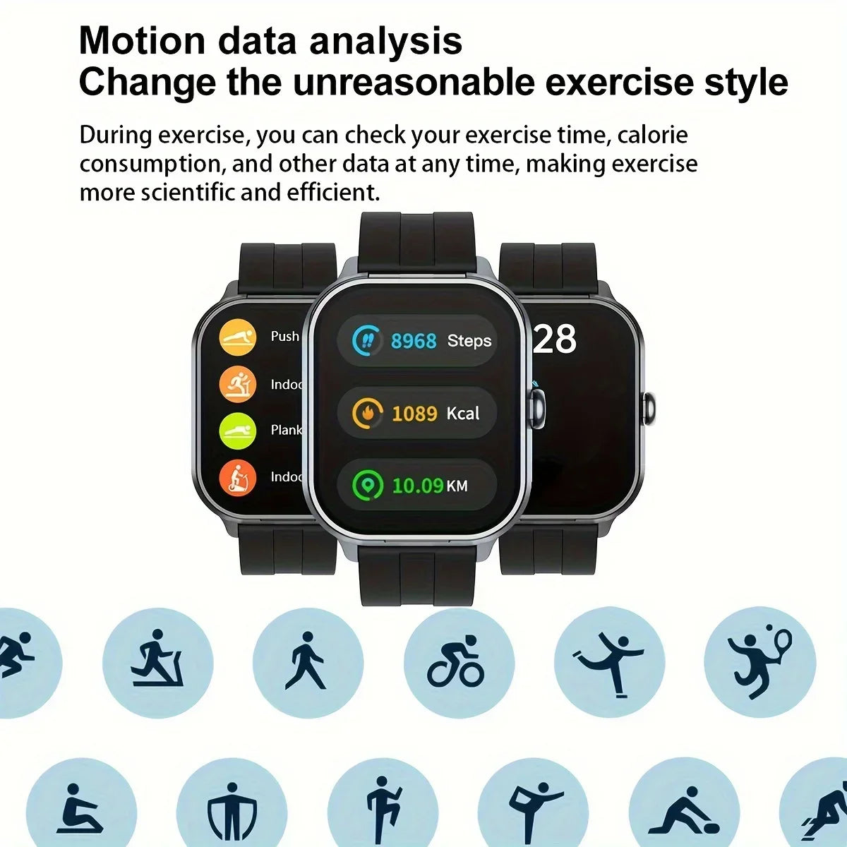 Smart Watch 2.01 inch HD Large Screen Waterproof Heart Rate Blood Oxygen Bluetooth earphone TWS 2 in 1 Make phone calls 2025