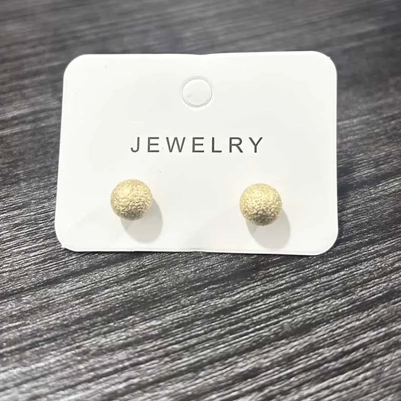 Vintage Chunky Dome Drop Earrings For Women Gold Plated Stainless Steel Thick Teardrop Earring Statement Wedding Jewelry Gifts