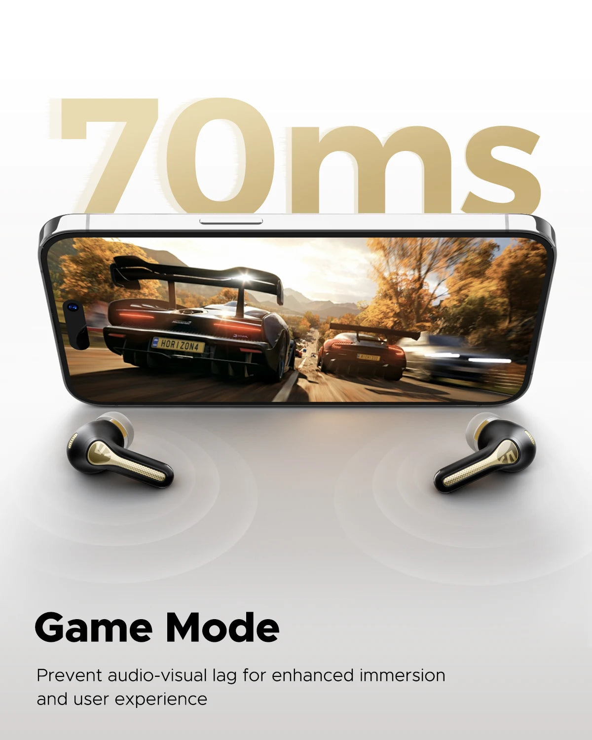 ANC Bluetooth 5.3 Earbuds – Hi-Res Stereo, 6 Mics & 43H Playtime