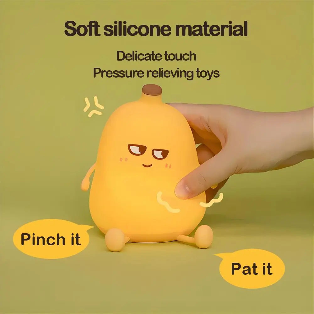 Silicone Pear LED Night Light 7 Colours