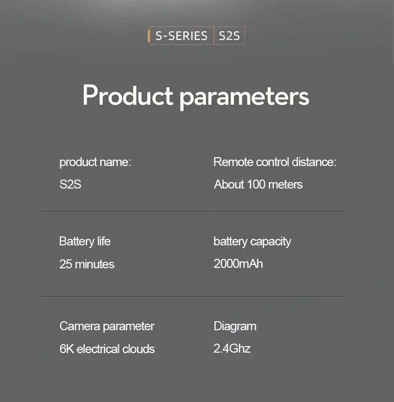 S2S 8K Dual Camera Drone – Professional Aerial Photography Quadcopter