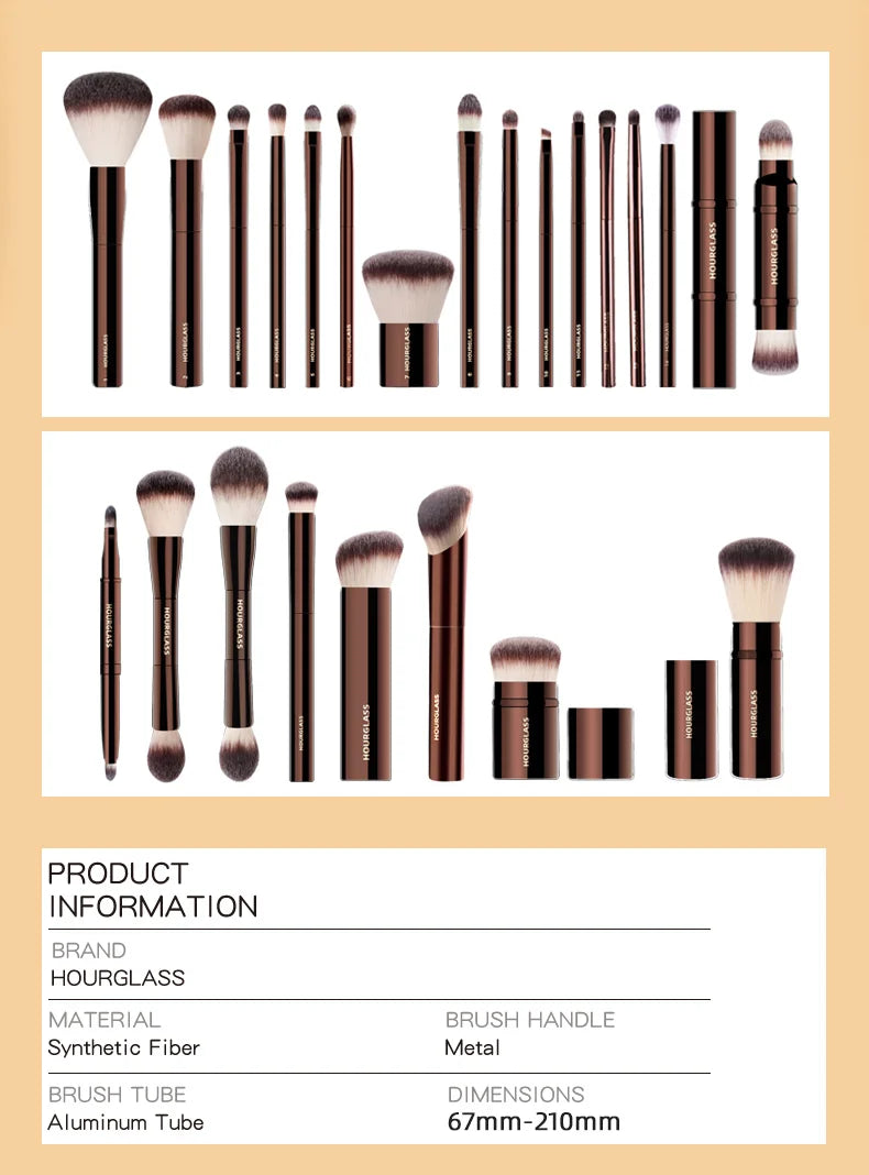 Hourglass Makeup Brush Kit – Powder, Foundation, Concealer & More