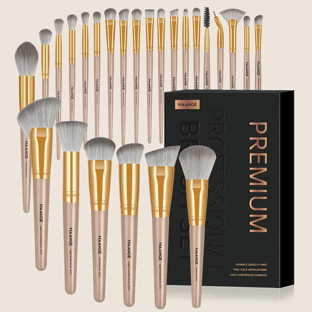 25-Piece Professional Makeup Brush Set with Gift Box
