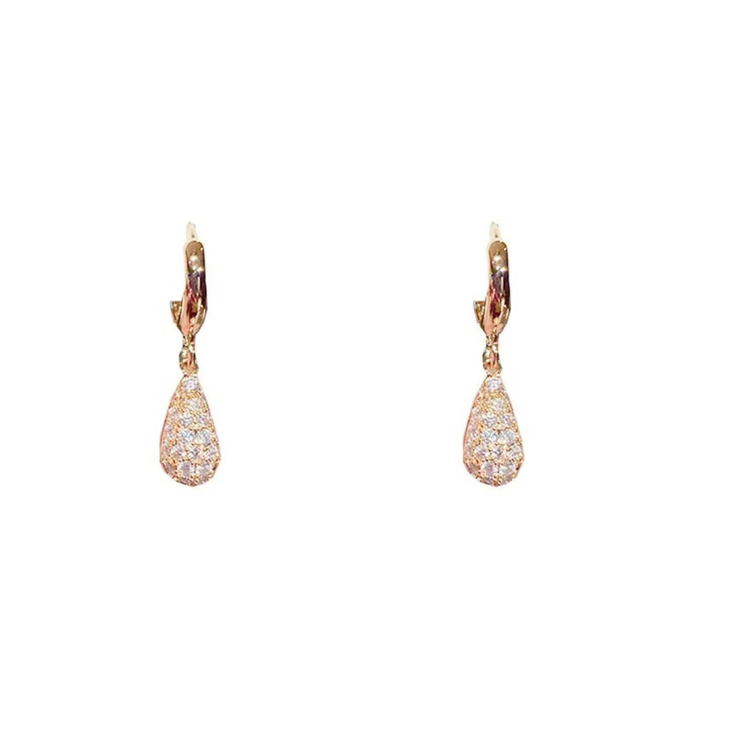 Micro-Zircon Droplet Earrings – Sparkling Small Fashion Drops