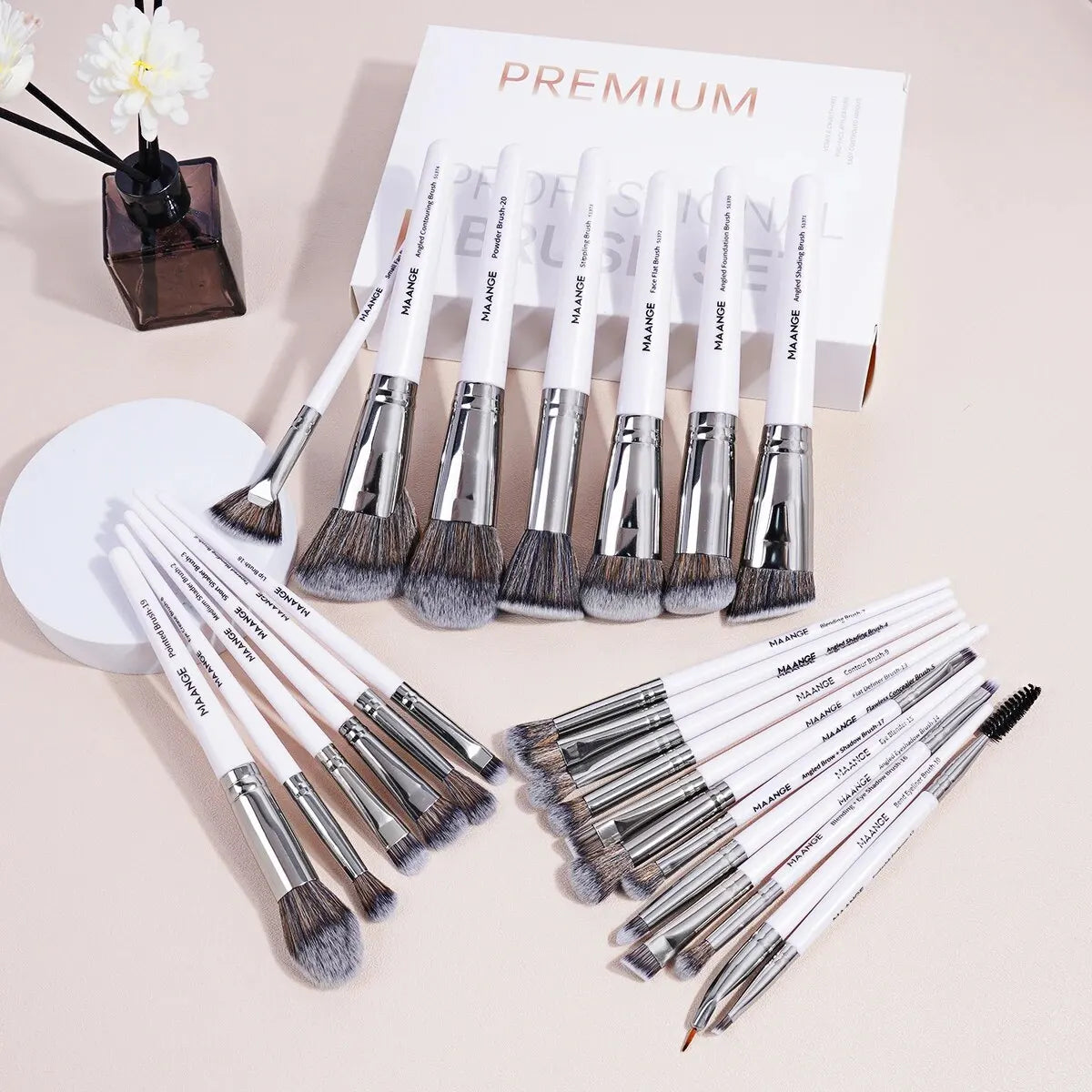 25-Piece Professional Makeup Brush Set with Gift Box