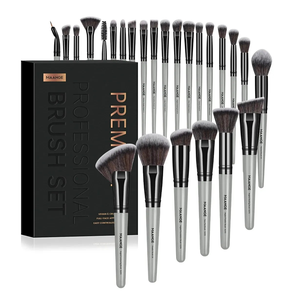 25-Piece Professional Makeup Brush Set with Gift Box