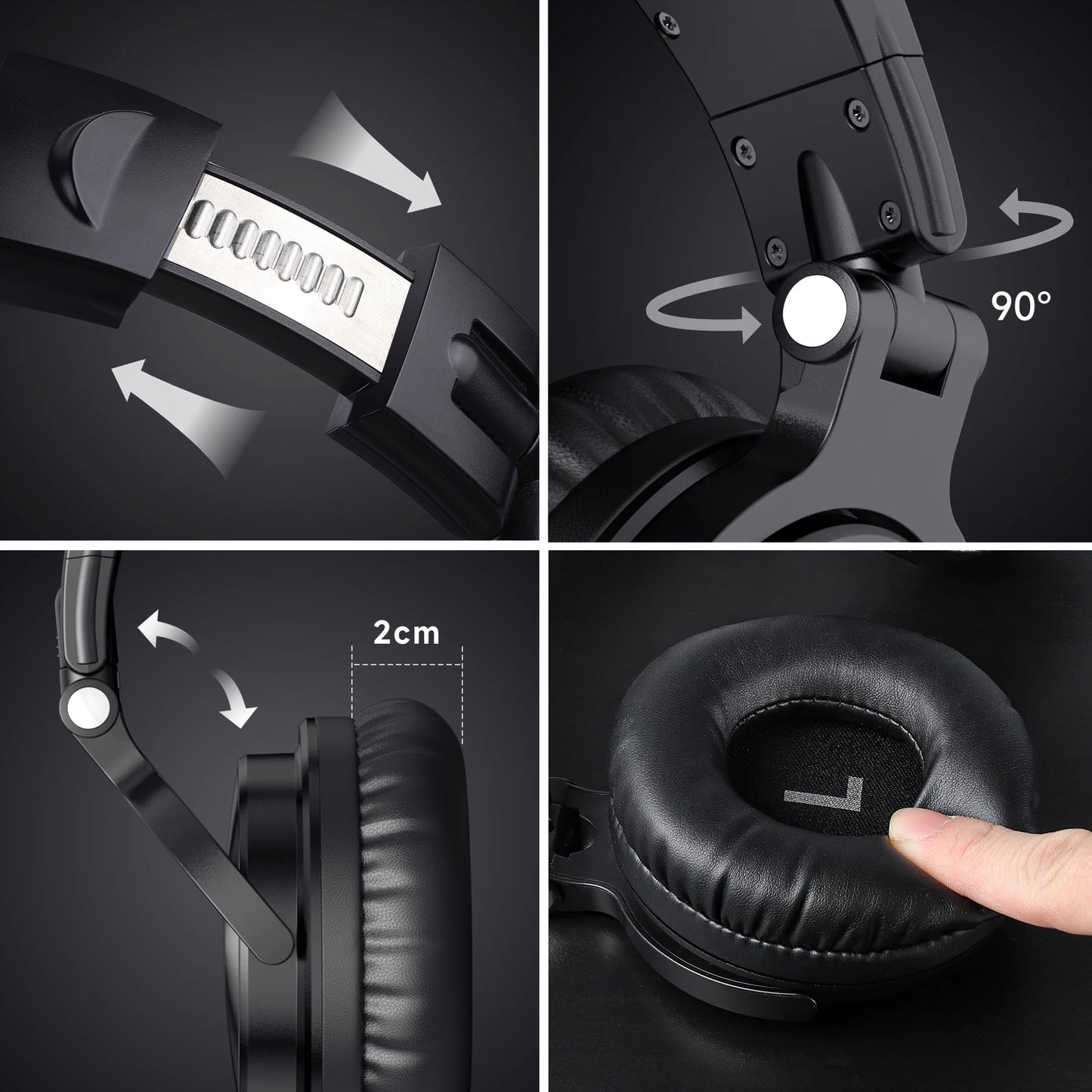 Wireless Headphones - 110H Playtime, Bluetooth 5.2 & Deep Bass