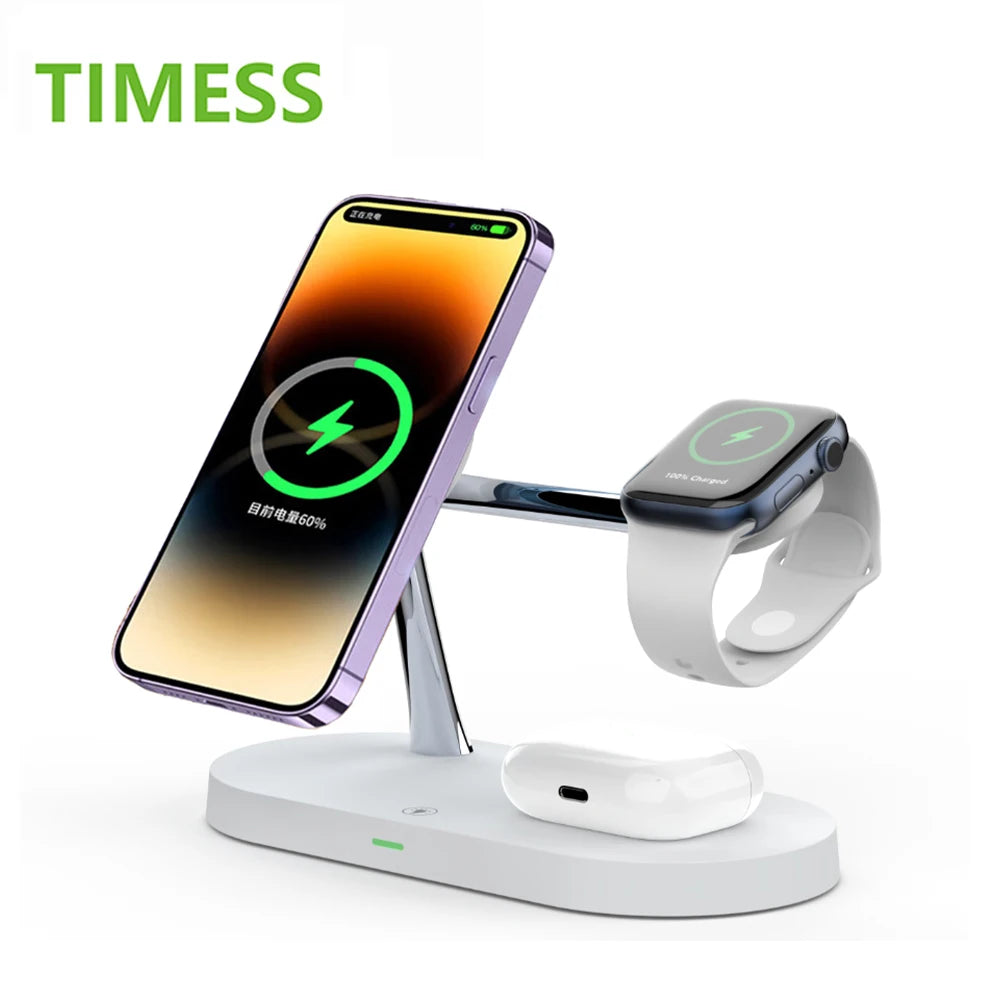 All-in-One Fast Charging Station for iPhone, Apple Watch, and AirPods