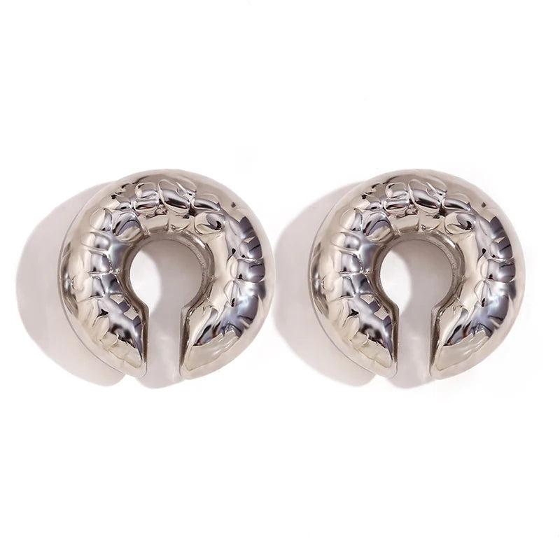 Clip-On C Hoop Earrings – Gold & Silver