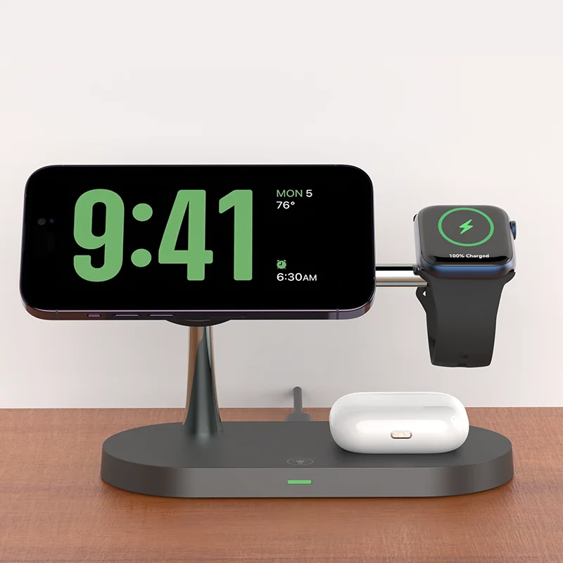 All-in-One Fast Charging Station for iPhone, Apple Watch, and AirPods