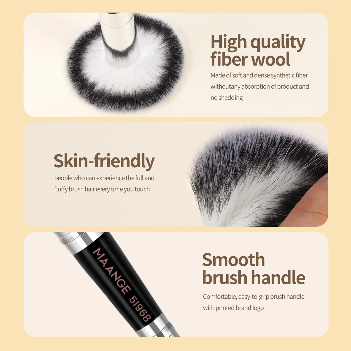 AANGE 4-Piece Makeup Brush Set – Dual-Ended Concealer & Angled Foundation Brushes for Women and Gifts