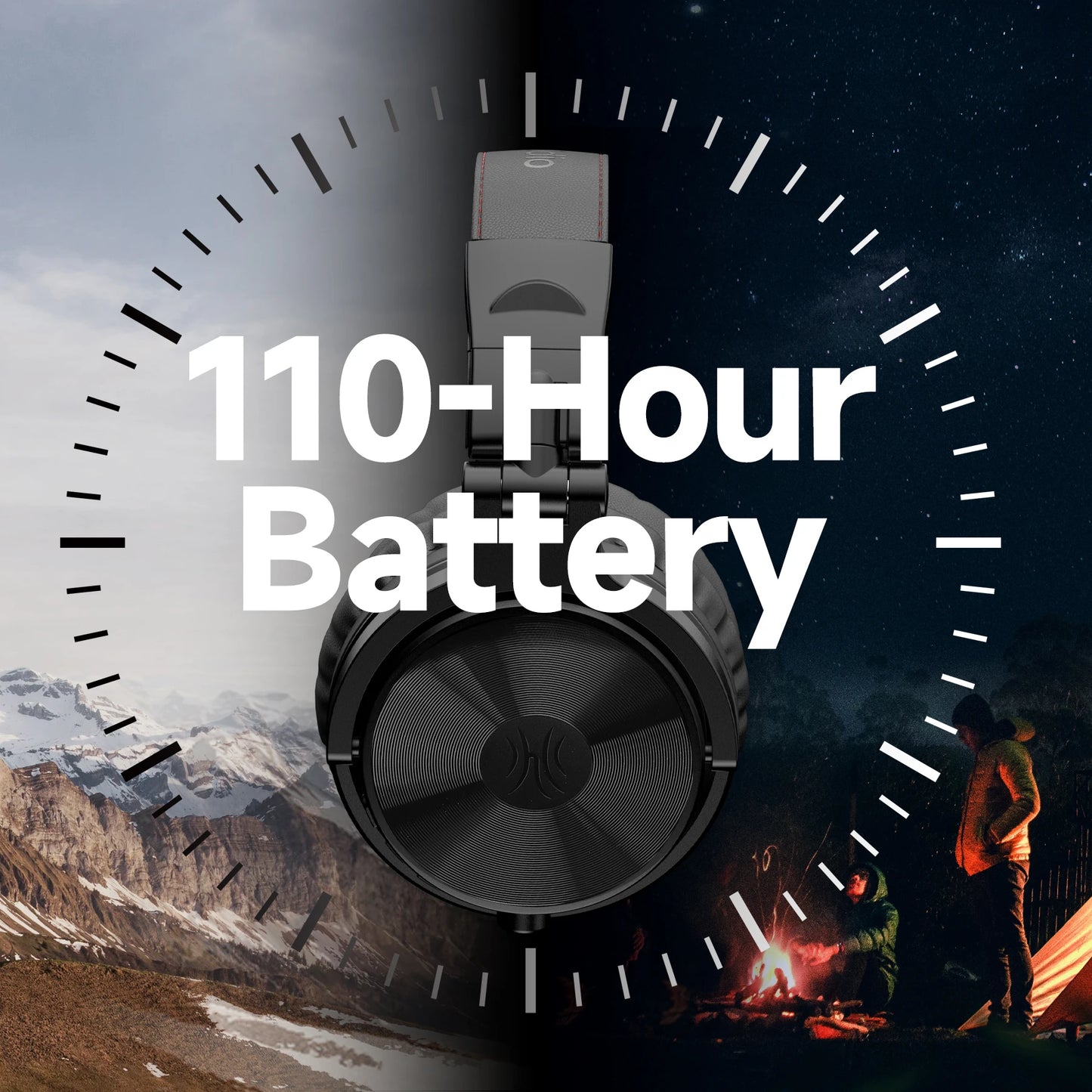 Wireless Headphones - 110H Playtime, Bluetooth 5.2 & Deep Bass