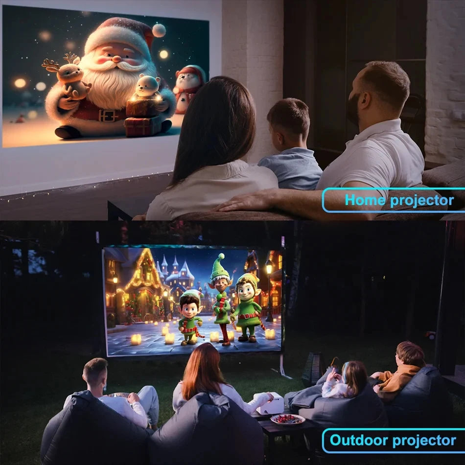4K Android 11 Mini Projector – 300 ANSI Lumens, WiFi 6 & BT 5.0 Portable Cinema