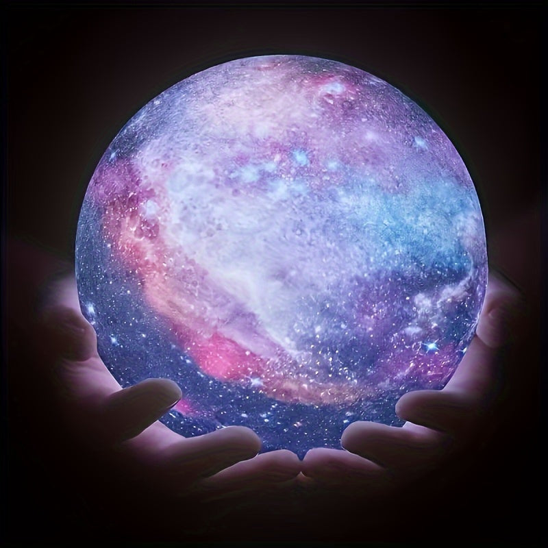 16-Color 3D LED Moon Light with Remote Control & USB Plug-In – 5.98-Inch Colorful Ball Moon Light for Bedroom, Home Décor, and Birthday Gifts