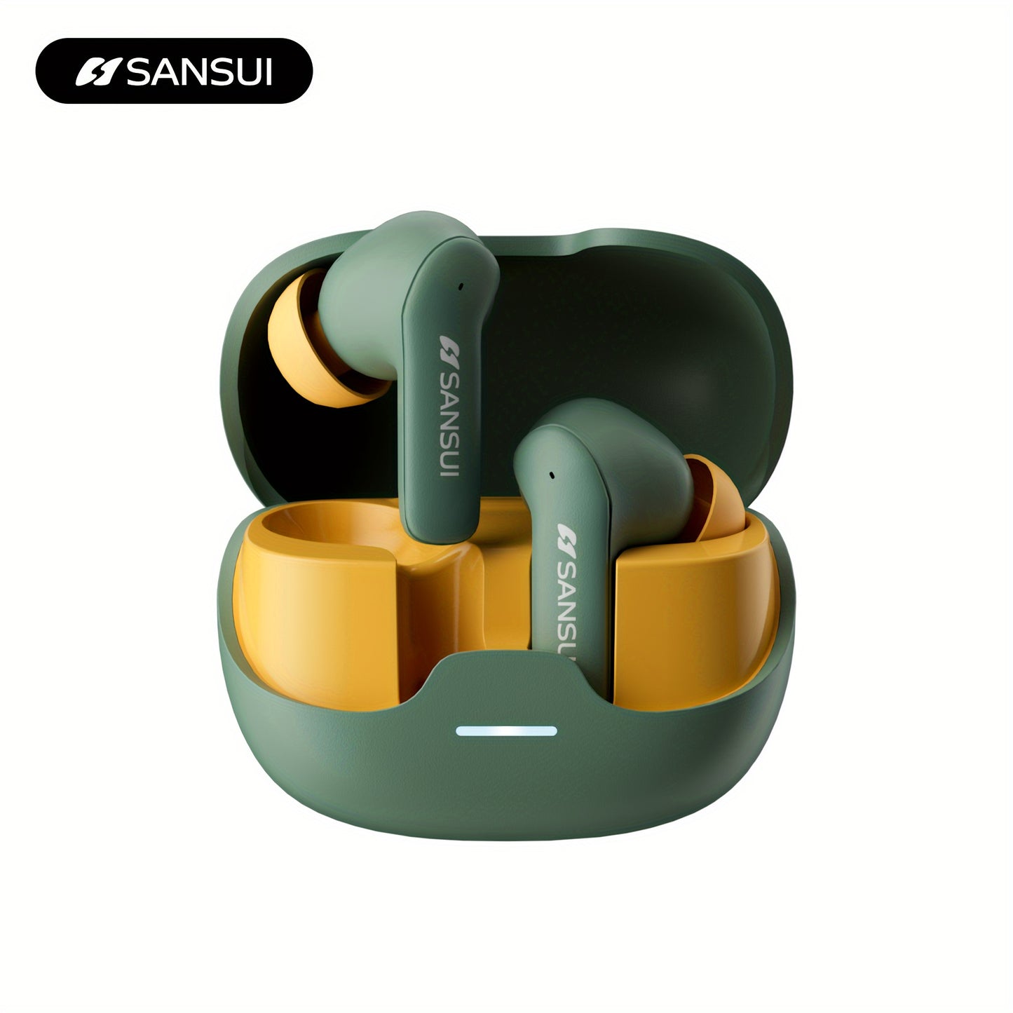 Hi-Fi Sound Wireless Earbuds - 27H Playtime, ANC/ENC Noise Reduction, Touch Control, USB-C Charging, Durable In-Ear Headphones by S SANSUI