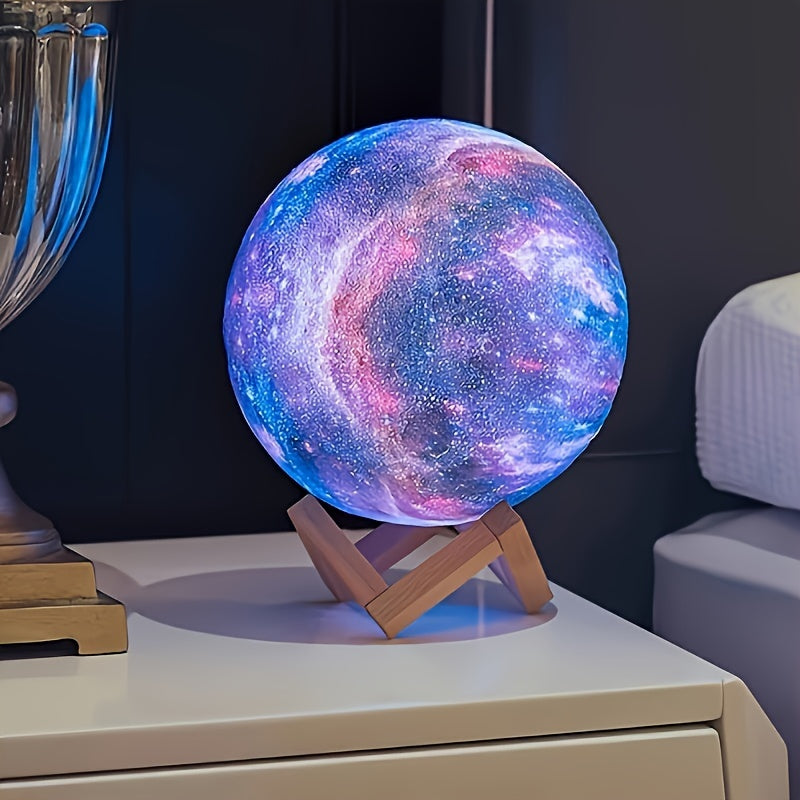 16-Color 3D LED Moon Light with Remote Control & USB Plug-In – 5.98-Inch Colorful Ball Moon Light for Bedroom, Home Décor, and Birthday Gifts