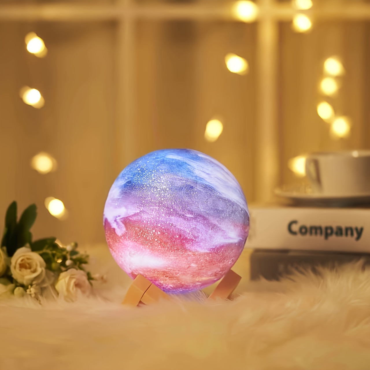 16-Color 3D LED Moon Light with Remote Control & USB Plug-In – 5.98-Inch Colorful Ball Moon Light for Bedroom, Home Décor, and Birthday Gifts
