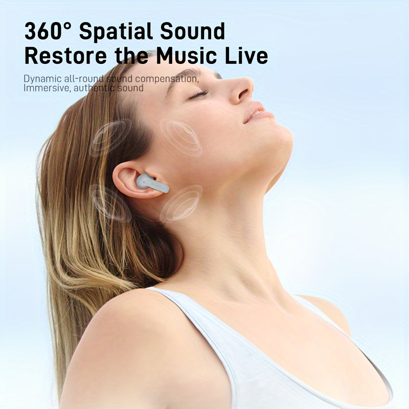 Hi-Fi Sound Wireless Earbuds - 27H Playtime, ANC/ENC Noise Reduction, Touch Control, USB-C Charging, Durable In-Ear Headphones by S SANSUI