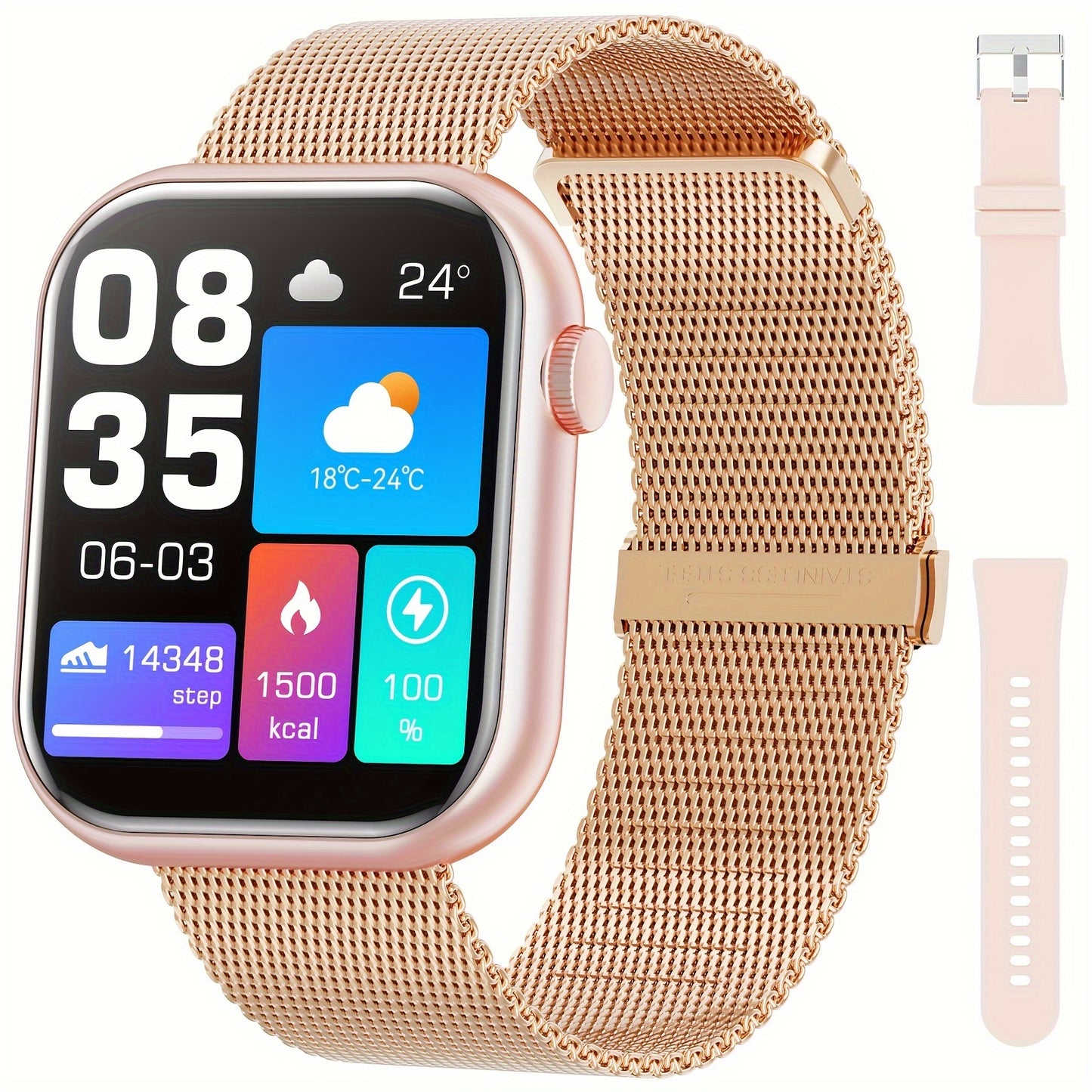 1.85'' Smart Watch with Calling, 100+ Sports Modes & Waterproof Design