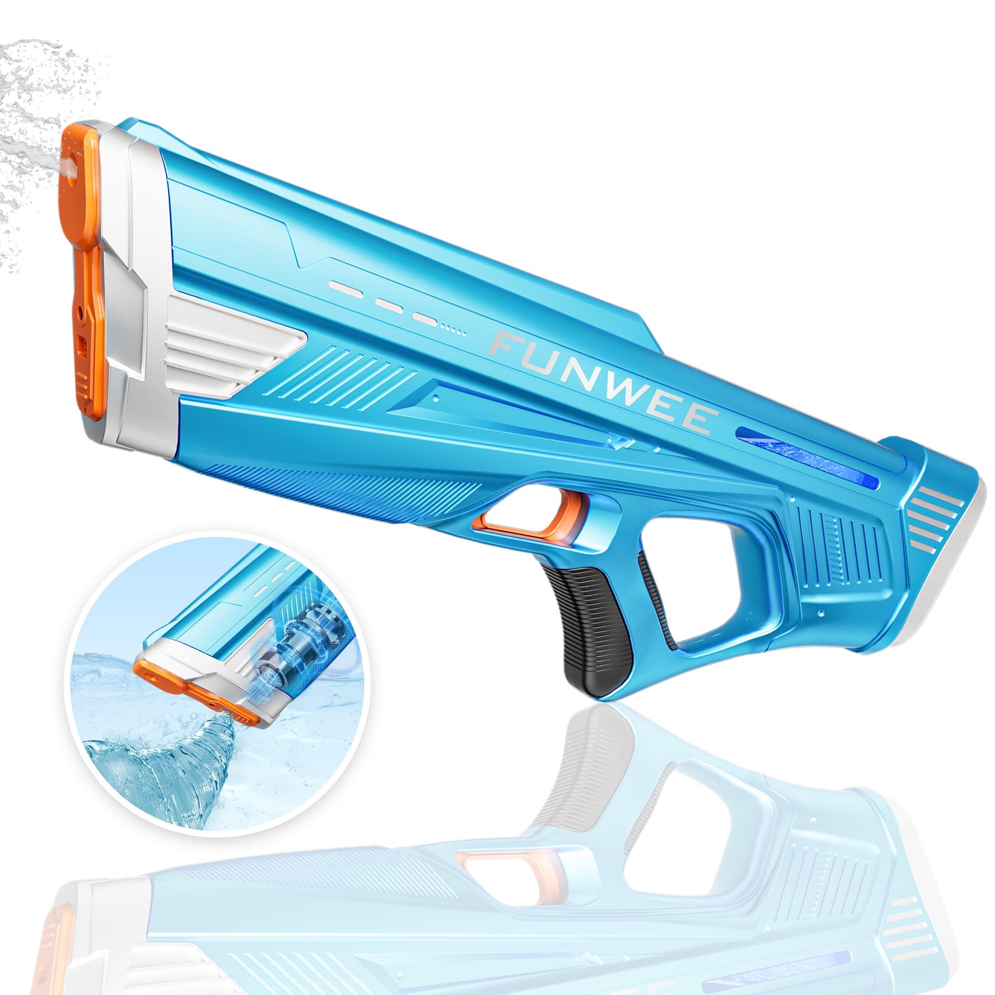 Electric Automatic Water Gun for Kids - 32 Feet Range, Perfect for Pool and Beach Games (Lithium Battery Included, 1 or 2 Pieces)