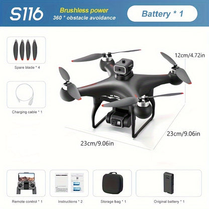 S116 MAX Brushless Drone - Dual Camera, Optical Flow, 360° Obstacle Avoidance, Wi-Fi FPV & APP Control