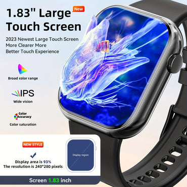 1.85'' Smart Watch with Calling, 100+ Sports Modes & Waterproof Design