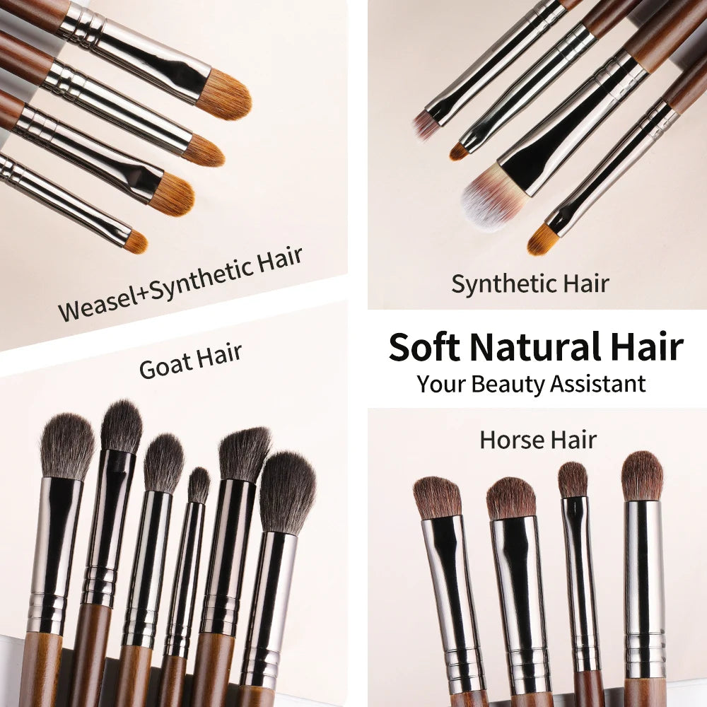 Natural Goat Hair Eyeshadow Brush – Blending & Crease Tool (1pc)