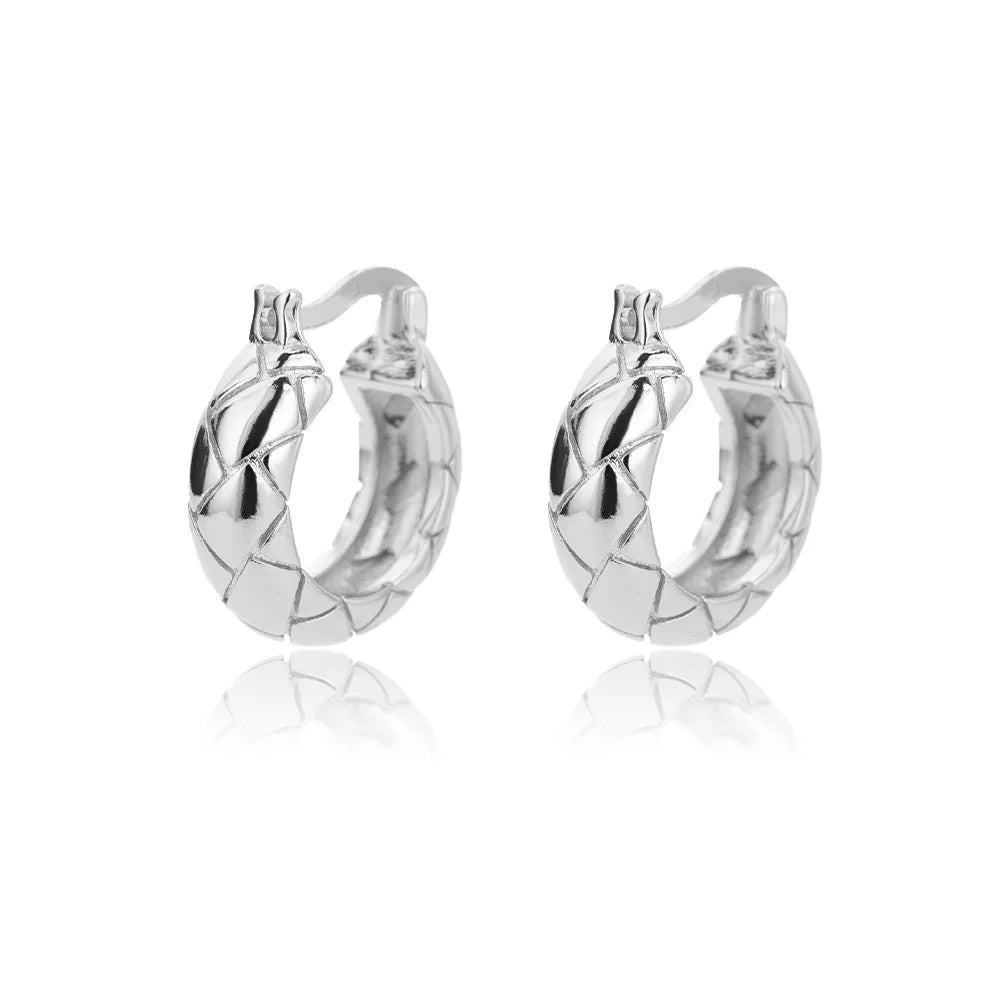 Irregular Geometric Drop Earrings – Stainless Steel Statement Hoops