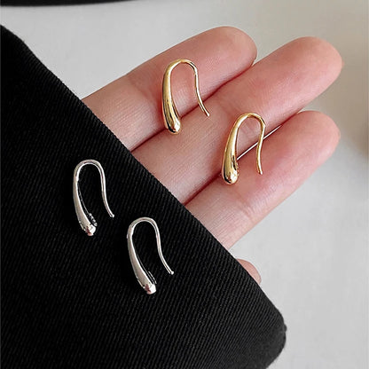 925 Sterling Silver Water Drop Earrings – Simple Retro Party Jewelry for Women