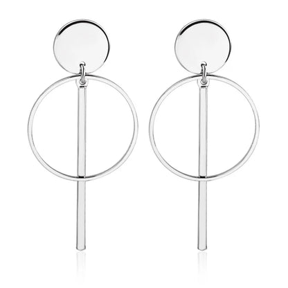 Geometric Clip-On Earrings – No-Piercing Fashion Jewelry for Women