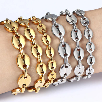 Davieslee coffee bean link bracelet