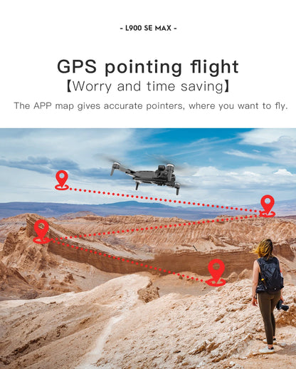L900 Pro SE MAX 4K GPS Drone with Dual HD Camera & Obstacle Avoidance