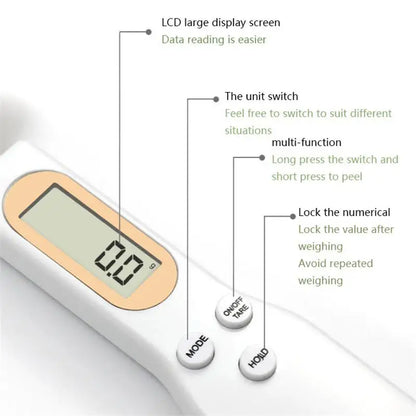 1pc Adjustable LCD Digital Measuring Spoon Food Weighing Spoon