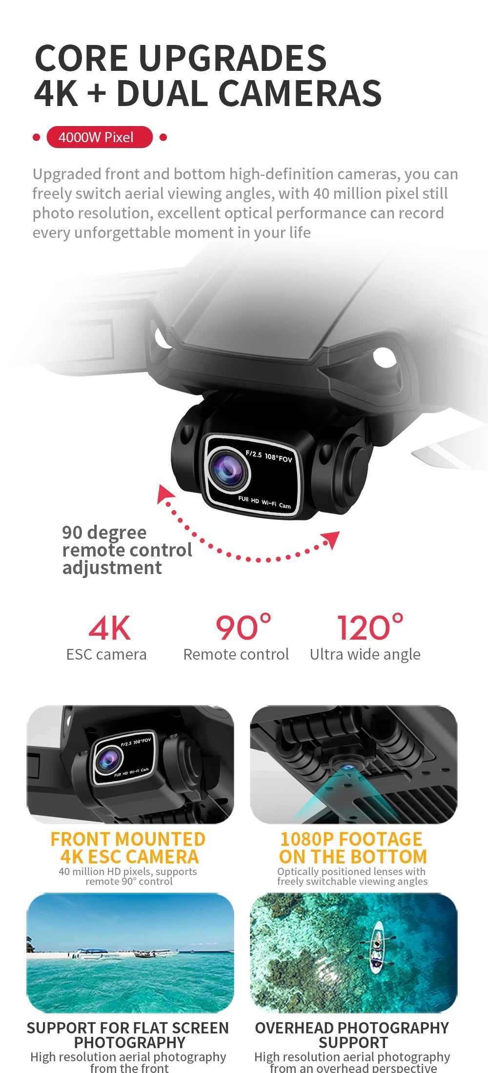 L900 Pro SE MAX 4K GPS Drone with Dual HD Camera & Obstacle Avoidance