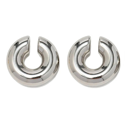 Clip-On C Hoop Earrings – Gold & Silver
