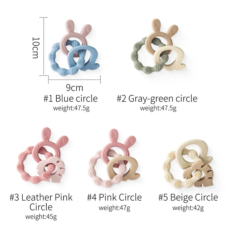 1 piece of baby silicone teether ring